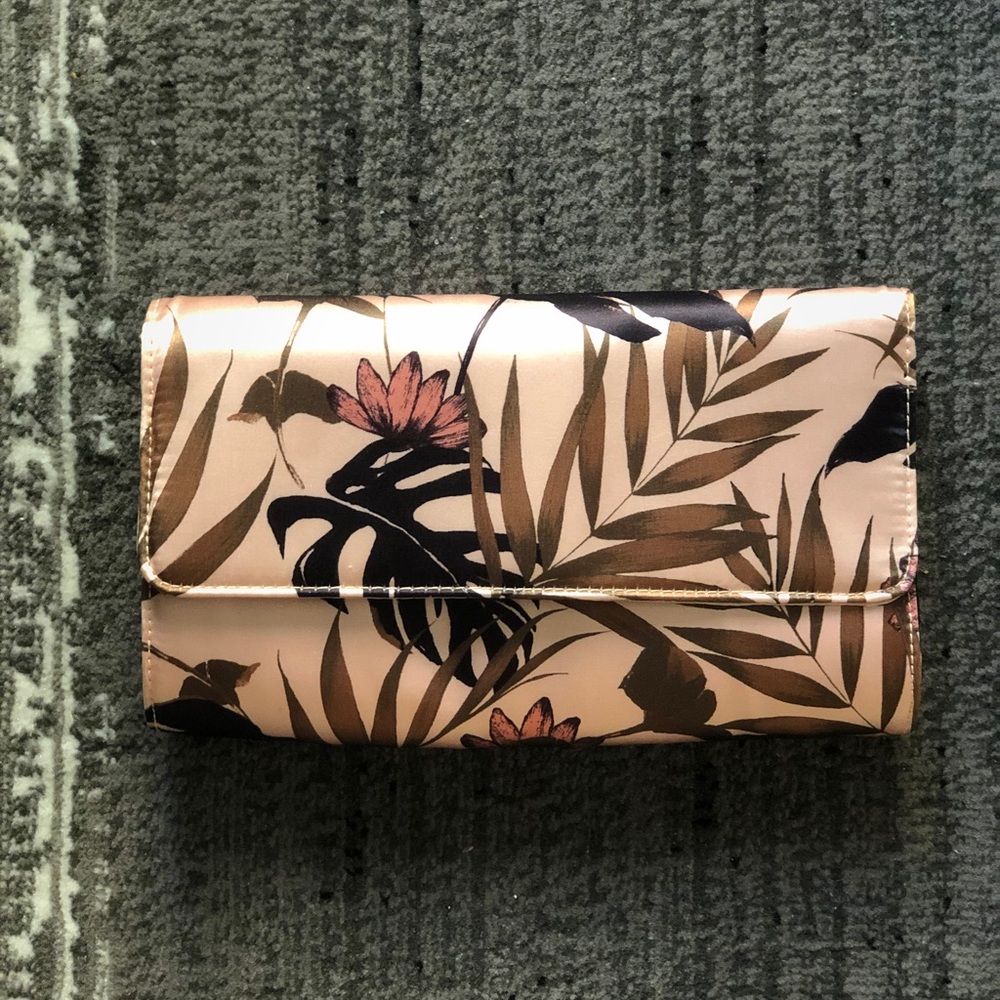 Satin Pink Tropical Purse